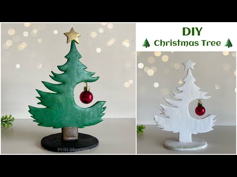 DIY : Christmas Tree Craft 🌲/ Amazing Craft Ideas / Wall Putty Craft @PritiSharma