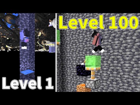 【Minecraft】遊戲中幾乎不可能完成的動作!!從319格到-64格的各種MLG!!(Level 1-Level 100)