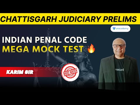 Mega Mock Test | Chhattisgarh Judiciary Prelims | Indian Penal Code |Judiciary2023| Karim sir