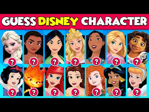 Guess The DISNEY CHARACTER NAMES |  Elsa, Moana, Mirabel, Rapunzel, Ariel