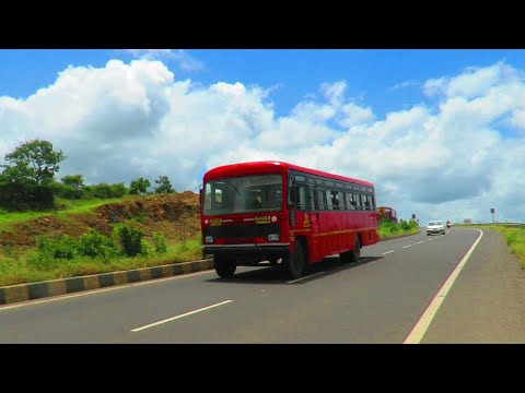 MSRTC BUS AT BEAUTIFUL LOCATION