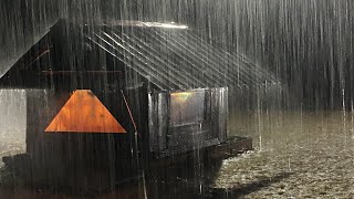 Sleep Soundly Instantly in Farmhouse on River with Heavy Rain & Thunder Sounds on Tin Roof at Night