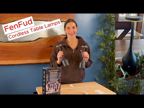 FenFud Cordless Table Lamp, rechargeable 3 colors that dim! #lighting #tablelight #lamp