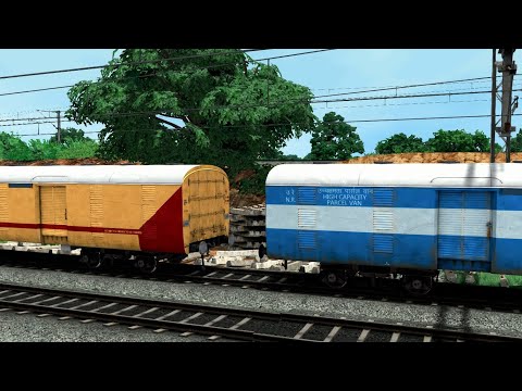 ICF BLUE PARCEL VAN COUPLING ICF UTKRISHT PARCEL VAN I BUMPY RAILROAD I Train Simulator I Railworks