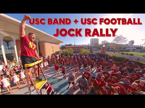 USC Trojan Marching Band + USC Football Jock Rally