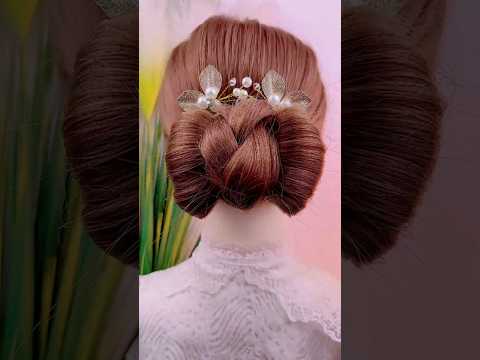 Awesome Nice and easy hair bun #shorts #shortvedios #Ideas #trendingshorts #designs #viral #ytshort