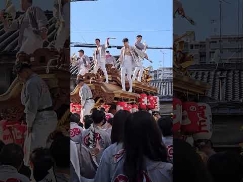 「正月からだんじりが動く平野区は賑やかだ～❗」 野堂北組 だんじり 【注連縄上げ 2025年】