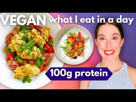 What I eat in a day as a vegan to reach 100g protein! 💪🏼 High protein vegan meals