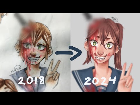 Redrawing an old watercolor painting ☆[Speedpaint]☆