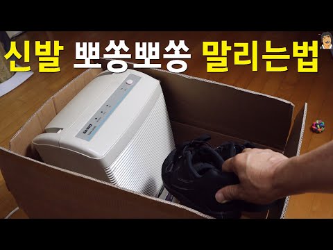 장마철 신발말리기 제습기 이용 뽀송뽀송 #운동화말리기 #신발건조기