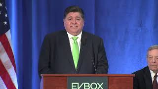 Governor Pritzker and Senator Durbin discuss electric vehicles in Illinois