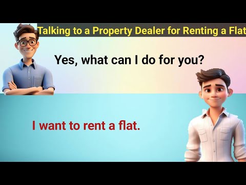 Talking to a Property Dealer for Renting a Flat Conversation - Improve English Speaking Skills