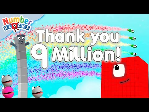 9 Million Subscribers!! 🥳 Thank you Number Fans! | Learn to count to 1,000,000 |  @Numberblocks