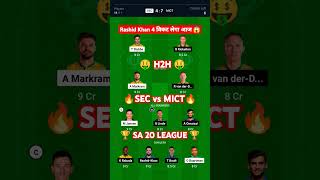 SEC vs MICT Dream11 Prediction Today, Southern Eastern Cape vs MI Cape Town Dream11 Prediction SA20