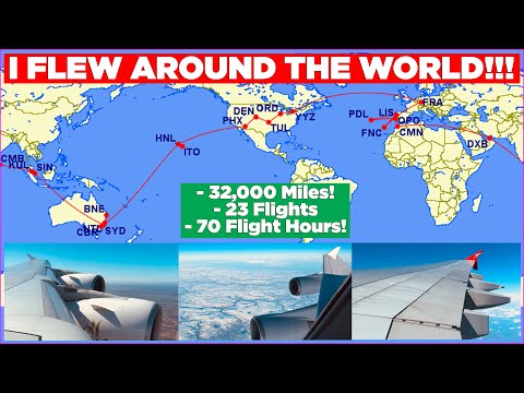 Flying AROUND THE WORLD on A380's, 747's, & MORE: 32,000 Miles, 23 Flights, 14 Days!