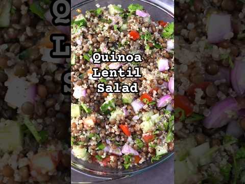 Easy & Healthy Salad Recipe | Quinoa Lentil Salad #proteinsalad #salad #fitness #weightlossrecipe