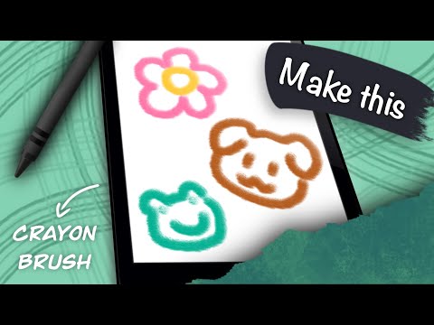 How to make a CRAYON BRUSH in PROCREATE