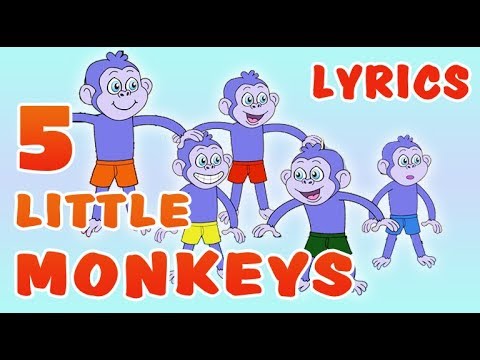 FIVE LITTLE MONKEYS with LYRICS.  Sing Along by COLETAS & PACHETE