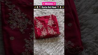 Meesho Kurta Set Haul 💗✨️ #meesho #meeshohaul #kurtaset #youtubeshorts #meeshokurtasethaul #kurti