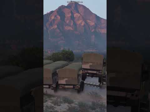 Train versus Army truck #gaming #gta5 #gta