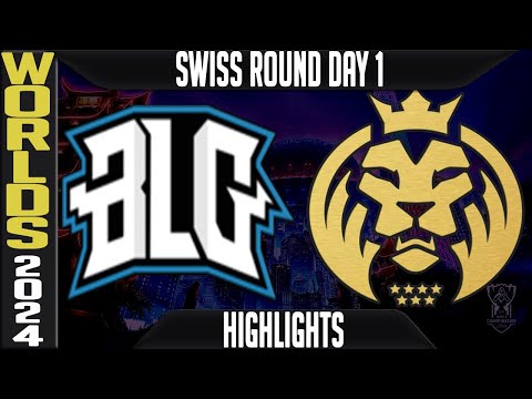 BLG vs MDK Highlights | LoL Worlds 2024 Swiss Stage Day 1 | Bilibili Gaming vs Mad Lions KOI