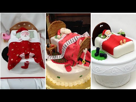 Christmas Cake Designs/Santa Sleeping Christmas Cake Ideas