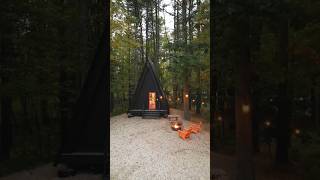 Tiny A-Frame Cabin in a Tiny Home Village w/ 20+ Cabins! (Airbnb Tour)