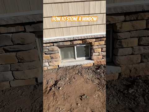 How to Stone Around Window #diy #construction #stone #veneer #howto #stepbystep #bluecollar #viral