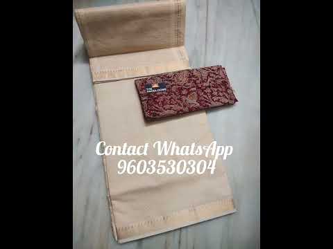 👉Mangalagiri pure handloom zari border cotton plain sarees with extra blouse👈r#ytshorts#cotton#viral