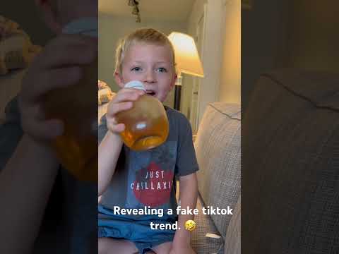 Revealing a fake tiktok trend. 🤣 Theo was beside himself when he learned the truth.