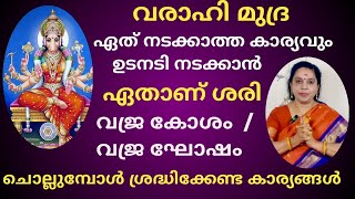 Varahi mudra | Vajrakosham | Varahi mantra | Miracle mantra | Varahi devi | Malayalam Miracle mantra