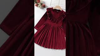 Velvet dress design for baby girls| kids velvet dresses | winter dress 2023