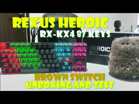 $16 Rexus Heroic RX-KX4 87 keys Mechanical Keyboard Brown Switch, Almost full Anti ghosting!