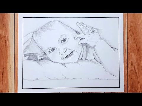 Pencil Drawing of Cute Baby | How to Draw Sketch