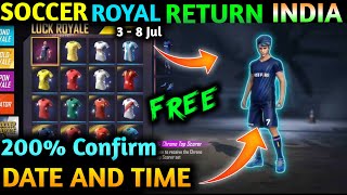 Jersey Royale Return Date Confirm | Jersey Royale Kab Aayega | Soccer Royale Return | FF New Event