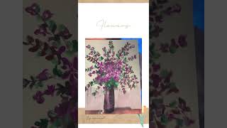 🎨👉💜#easyartidea #art #painting #easydrawing #flowers #easyartvideo #paitings