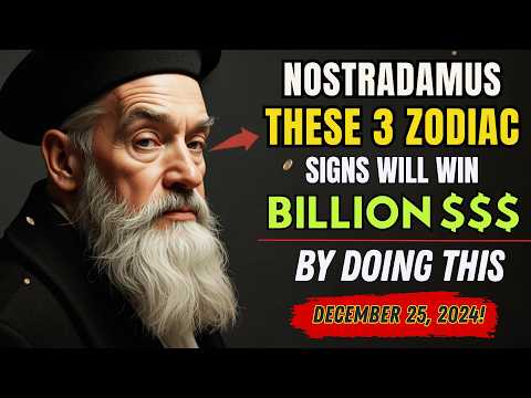 Nostradamus Says 3 Zodiac Signs Will Be Rich 💰 By Doing THIS Secret Ritual from 25th December 2024!