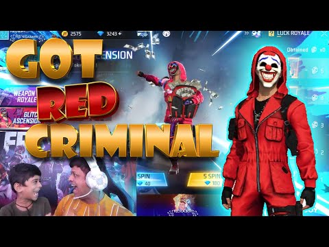 Red Criminal Finally  i Got Bundle  🤯 From New Glitch Event Garena Free Fire