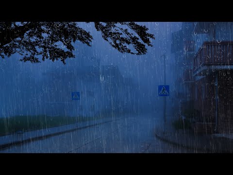 Beat Insomnia to Sleep Well Tonight - Heavy Pouring Rain & Huge Thunder Sounds to Deep Sleep, ASMR