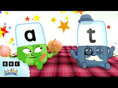 🍵 Tea time with Alphablock T | Letter of the Week | Learn to Spell | @officialalphablocks