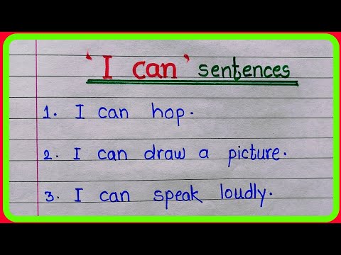 I can sentence | can se sentence | i can vakya | i can angreji vakya | i can sentence english 10 |20