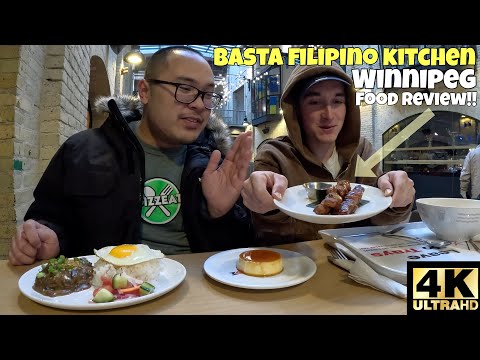 CANADIAN FRIEND TRIES FILIPINO FOOD FOR THE FIRST TIME IN WINNIPEG 🇨🇦🇵🇭🍛!! [4K]