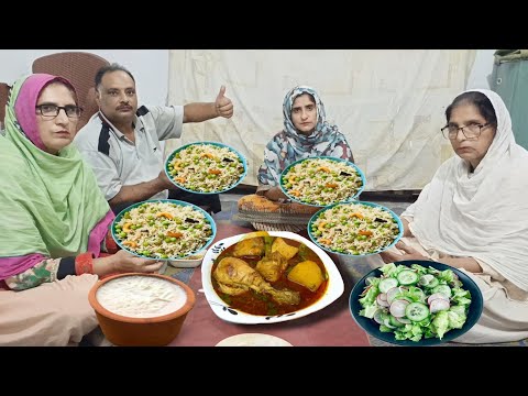 Sham Ke Khane Main Banai Special Aloo Chicken Mater Pulao Recipes | irma's Pakistani family vlog