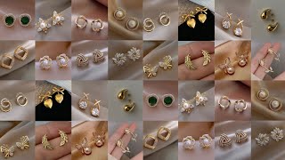 Latest gold stud earrings design 2024 || New model Gold earrings design for women