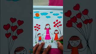 Easy and simple mother's day drawing for beginners || Easy and simple drawing for beginners