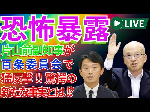 🔥恐怖暴露🔥片山前副知事が百条委員会で猛反撃‼️驚愕の新たな事実とは⁉️📣⚠️👀