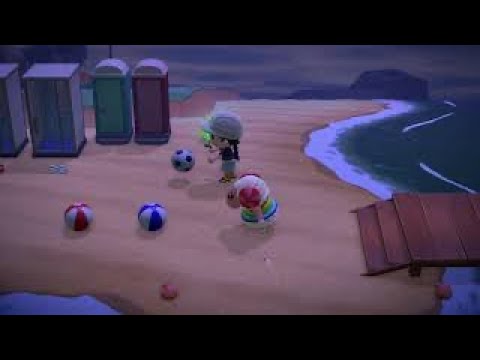 动森 茶茶丸拍皮球 Animal crossing Dom plays a ball