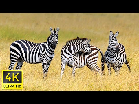 4K African Animals: Great Migration from the Serengeti to the Maasai Mara, Kenya ( 4K Video HD )