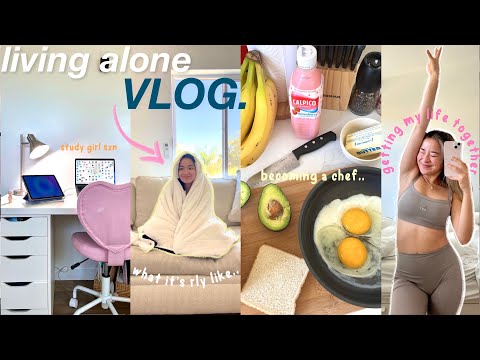 LIVING ALONE VLOG: settling in to the new apartment, hauls, organizing, days in my life, + more!