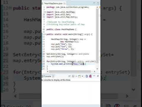 Printing HashMap Key Values Pairs In Java #shorts #hashmap #javatcoding